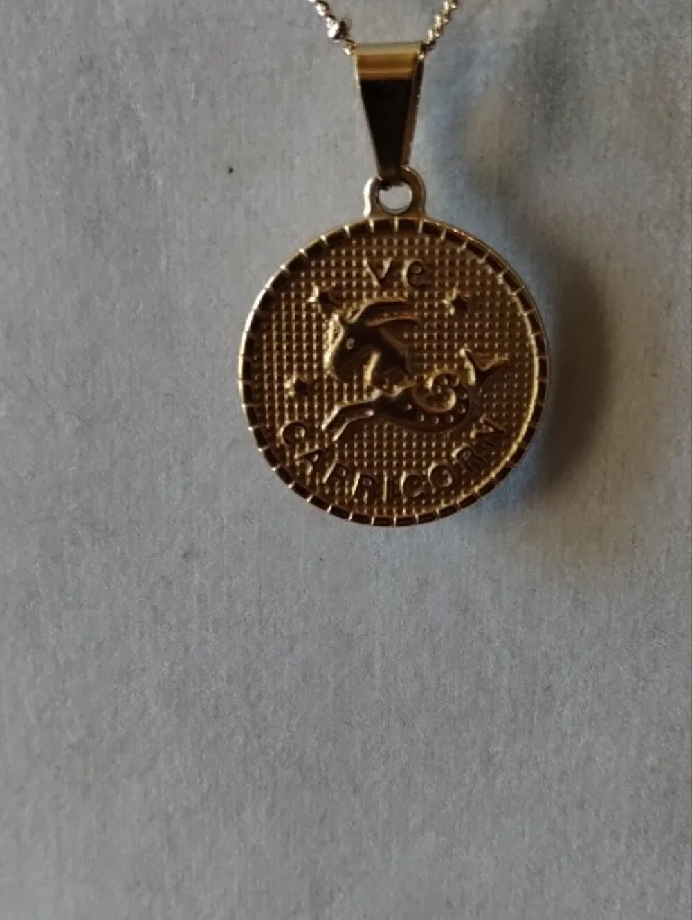 Gold Capricorn Pendant Necklace - Picture 12 of 16